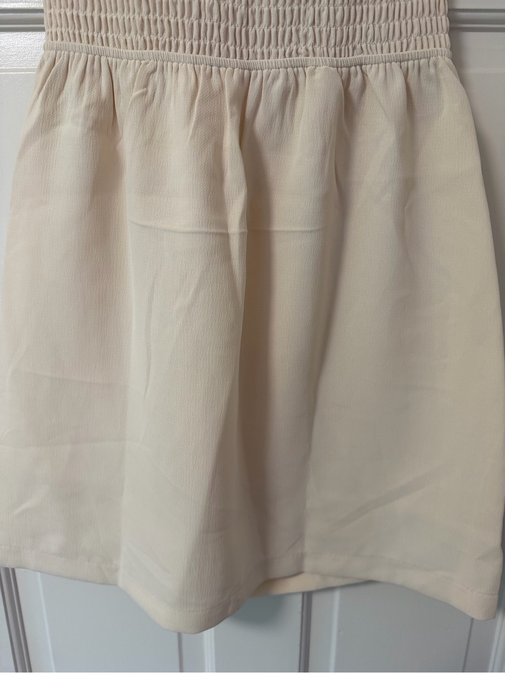 Cream Strapless Mini Dress - Picture 4 of 5